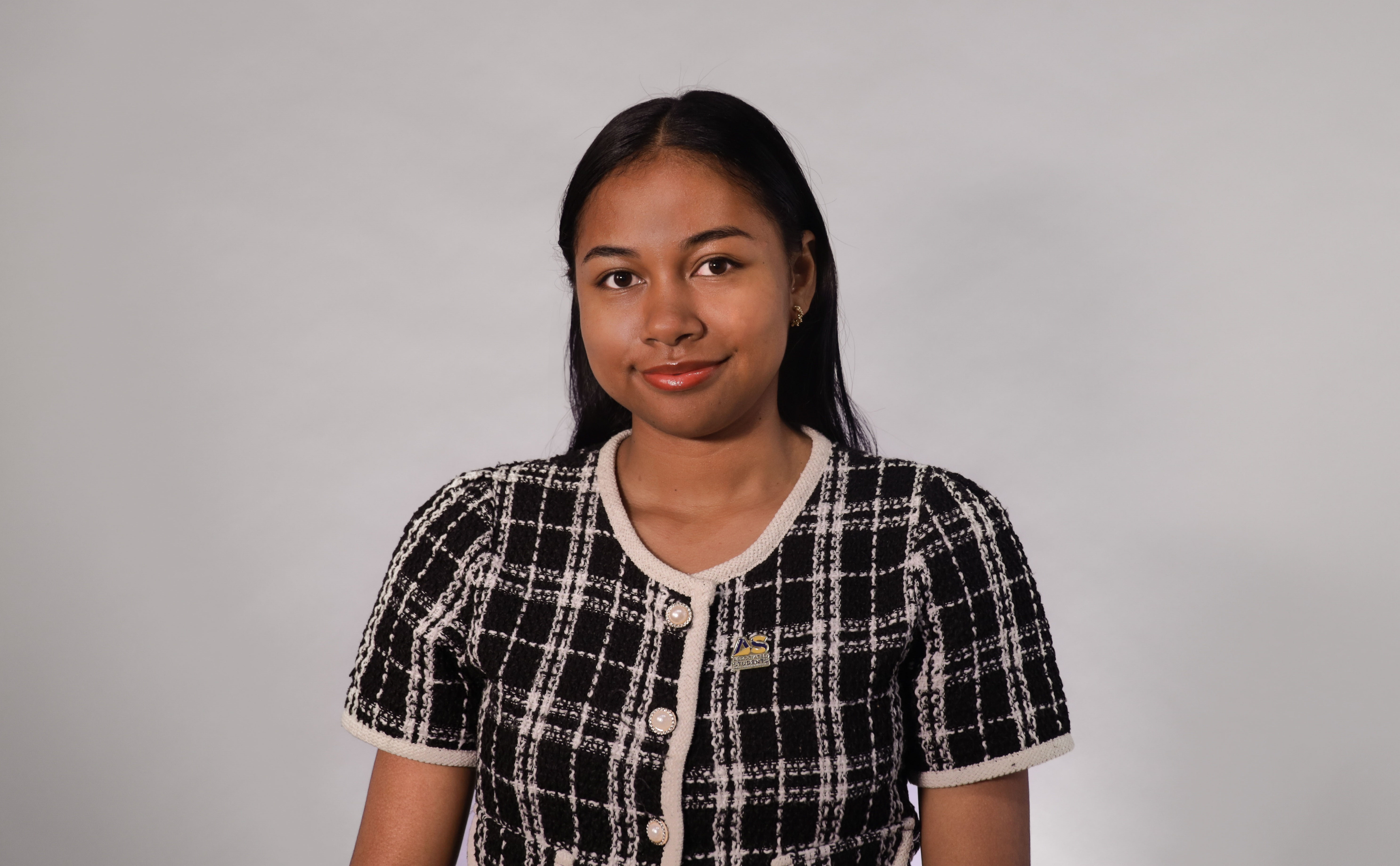 Professional AS headshot of Olivia Razaiarivelo, President of Associated Students at San Francisco State University.
